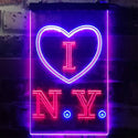 ADVPRO I Love New York Room Decoration  Dual Color LED Neon Sign st6-i3214 - Blue & Red
