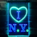 ADVPRO I Love New York Room Decoration  Dual Color LED Neon Sign st6-i3214 - Green & Blue