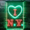 ADVPRO I Love New York Room Decoration  Dual Color LED Neon Sign st6-i3214 - Green & Red