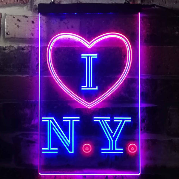 ADVPRO I Love New York Room Decoration  Dual Color LED Neon Sign st6-i3214 - Red & Blue