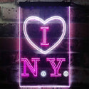 ADVPRO I Love New York Room Decoration  Dual Color LED Neon Sign st6-i3214 - White & Purple