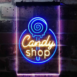 ADVPRO Candy Shop Sweet Kid Room  Dual Color LED Neon Sign st6-i3219 - Blue & Yellow