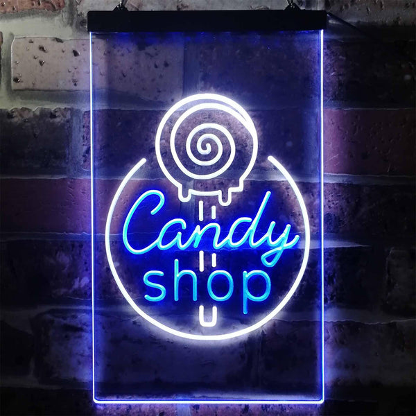 ADVPRO Candy Shop Sweet Kid Room  Dual Color LED Neon Sign st6-i3219 - White & Blue