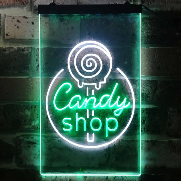 ADVPRO Candy Shop Sweet Kid Room  Dual Color LED Neon Sign st6-i3219 - White & Green
