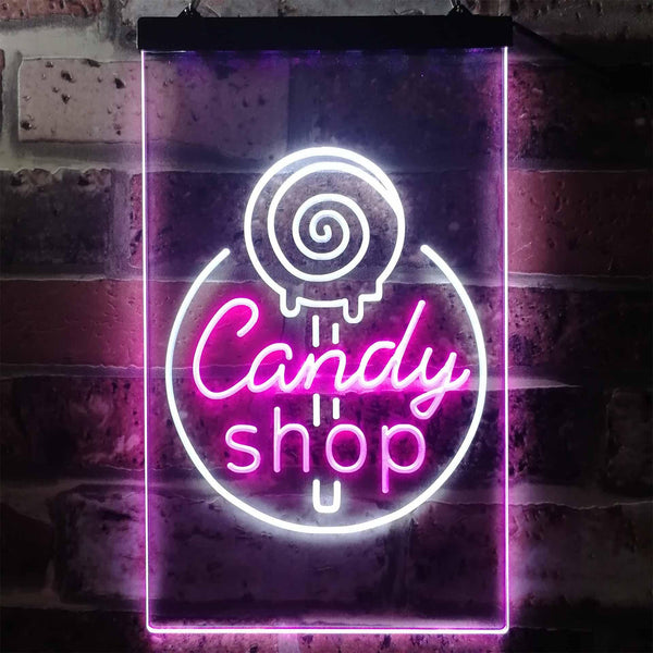 ADVPRO Candy Shop Sweet Kid Room  Dual Color LED Neon Sign st6-i3219 - White & Purple