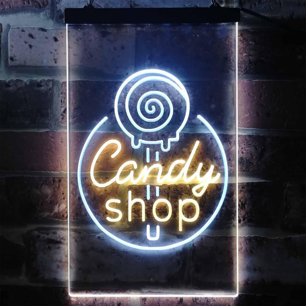 ADVPRO Candy Shop Sweet Kid Room  Dual Color LED Neon Sign st6-i3219 - White & Yellow