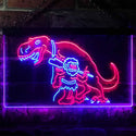 ADVPRO Caveman Dinosaur Room Decor Dual Color LED Neon Sign st6-i3220 - Red & Blue