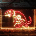 ADVPRO Caveman Dinosaur Room Decor Dual Color LED Neon Sign st6-i3220 - Red & Yellow
