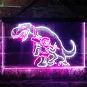 ADVPRO Caveman Dinosaur Room Decor Dual Color LED Neon Sign st6-i3220 - White & Purple