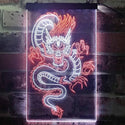 ADVPRO Chinese Dragon Room Display  Dual Color LED Neon Sign st6-i3225 - White & Orange