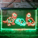 ADVPRO Dinosaur Tyrannosaurus Velociraptor Triceratops Dual Color LED Neon Sign st6-i3226 - Green & Red