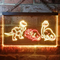 ADVPRO Dinosaur Tyrannosaurus Velociraptor Triceratops Dual Color LED Neon Sign st6-i3226 - Red & Yellow