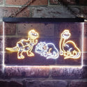 ADVPRO Dinosaur Tyrannosaurus Velociraptor Triceratops Dual Color LED Neon Sign st6-i3226 - White & Yellow