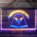 ADVPRO US Eagle Independence Day Dual Color LED Neon Sign st6-i3227 - Blue & Yellow