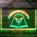 ADVPRO US Eagle Independence Day Dual Color LED Neon Sign st6-i3227 - Green & Yellow