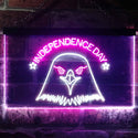 ADVPRO US Eagle Independence Day Dual Color LED Neon Sign st6-i3227 - White & Purple