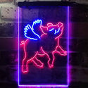 ADVPRO Flying Pig Kid Room Display  Dual Color LED Neon Sign st6-i3230 - Red & Blue