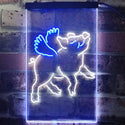 ADVPRO Flying Pig Kid Room Display  Dual Color LED Neon Sign st6-i3230 - White & Blue