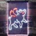 ADVPRO Flying Pig Kid Room Display  Dual Color LED Neon Sign st6-i3230 - White & Orange