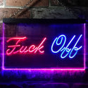 ADVPRO Fuck Off Man Cave Garage Dual Color LED Neon Sign st6-i3231 - Blue & Red