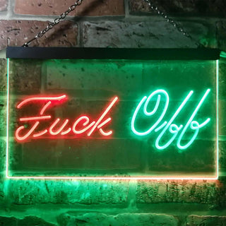 ADVPRO Fuck Off Man Cave Garage Dual Color LED Neon Sign st6-i3231 - Green & Red