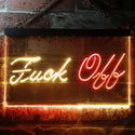 ADVPRO Fuck Off Man Cave Garage Dual Color LED Neon Sign st6-i3231 - Red & Yellow