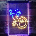 ADVPRO Gecko Man Cave Room Display  Dual Color LED Neon Sign st6-i3232 - Blue & Yellow