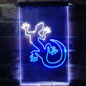 ADVPRO Gecko Man Cave Room Display  Dual Color LED Neon Sign st6-i3232 - White & Blue