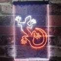 ADVPRO Gecko Man Cave Room Display  Dual Color LED Neon Sign st6-i3232 - White & Orange