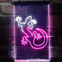 ADVPRO Gecko Man Cave Room Display  Dual Color LED Neon Sign st6-i3232 - White & Purple