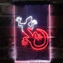 ADVPRO Gecko Man Cave Room Display  Dual Color LED Neon Sign st6-i3232 - White & Red