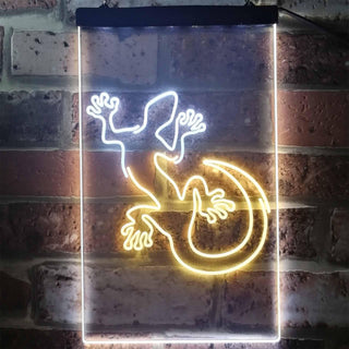 ADVPRO Gecko Man Cave Room Display  Dual Color LED Neon Sign st6-i3232 - White & Yellow