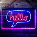ADVPRO Hello Bedroom Room Display Dual Color LED Neon Sign st6-i3233 - Blue & Red
