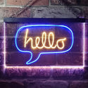 ADVPRO Hello Bedroom Room Display Dual Color LED Neon Sign st6-i3233 - Blue & Yellow
