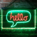 ADVPRO Hello Bedroom Room Display Dual Color LED Neon Sign st6-i3233 - Green & Red