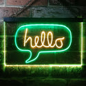 ADVPRO Hello Bedroom Room Display Dual Color LED Neon Sign st6-i3233 - Green & Yellow