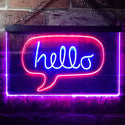 ADVPRO Hello Bedroom Room Display Dual Color LED Neon Sign st6-i3233 - Red & Blue