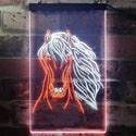 ADVPRO Horse Head Animal Display  Dual Color LED Neon Sign st6-i3234 - White & Orange