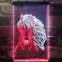 ADVPRO Horse Head Animal Display  Dual Color LED Neon Sign st6-i3234 - White & Red