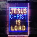 ADVPRO Jesus Christ is Lord Room Display  Dual Color LED Neon Sign st6-i3236 - Blue & Yellow
