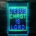 ADVPRO Jesus Christ is Lord Room Display  Dual Color LED Neon Sign st6-i3236 - Green & Blue