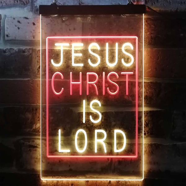 ADVPRO Jesus Christ is Lord Room Display  Dual Color LED Neon Sign st6-i3236 - Red & Yellow