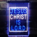 ADVPRO Jesus Christ is Lord Room Display  Dual Color LED Neon Sign st6-i3236 - White & Blue