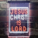 ADVPRO Jesus Christ is Lord Room Display  Dual Color LED Neon Sign st6-i3236 - White & Orange