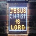 ADVPRO Jesus Christ is Lord Room Display  Dual Color LED Neon Sign st6-i3236 - White & Yellow