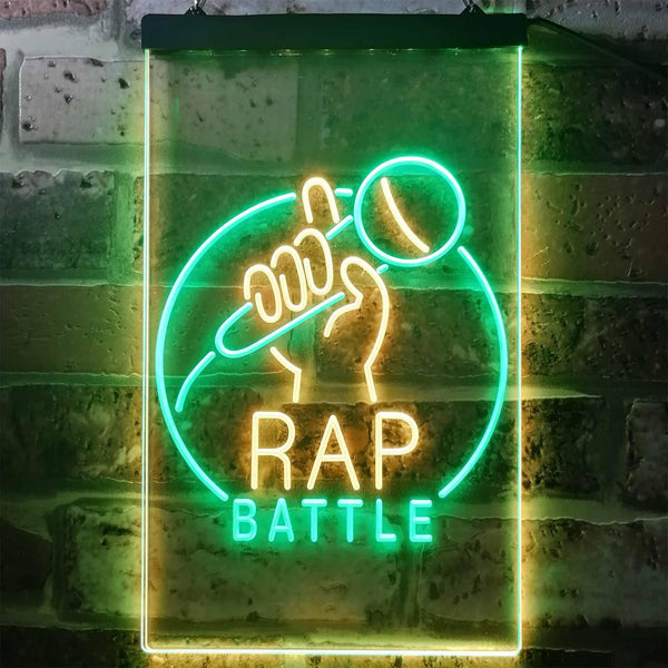 ADVPRO Rap Battle Karaoke Singing  Dual Color LED Neon Sign st6-i3241 - Green & Yellow
