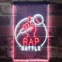 ADVPRO Rap Battle Karaoke Singing  Dual Color LED Neon Sign st6-i3241 - White & Red