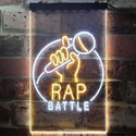 ADVPRO Rap Battle Karaoke Singing  Dual Color LED Neon Sign st6-i3241 - White & Yellow