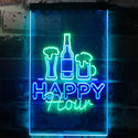 ADVPRO Happy Hour Beverage Home Bar  Dual Color LED Neon Sign st6-i3243 - Green & Blue