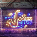 ADVPRO Jazz Music Room Bar Dual Color LED Neon Sign st6-i3244 - Blue & Yellow